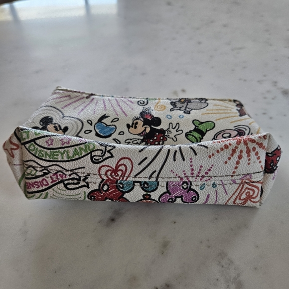 Dooney & Bourke Cream Disney Sketch Zip Pouch with Multicolor Accents - Picture 5 of 11